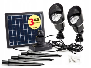 Lampa Solarna CAPRAL 2x12 LED Dwa Sposoby Montażu!
