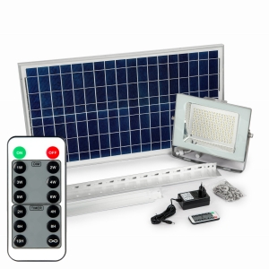 Lampa Solarna 180 LED Cz. Zmierzchu z Pilotem i Zasilaczem 230V