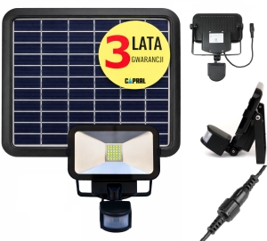 Lampa Solarna z Cz. Ruchu i Zmierzchu ZIMOWA z Największym Panelem Solarnym